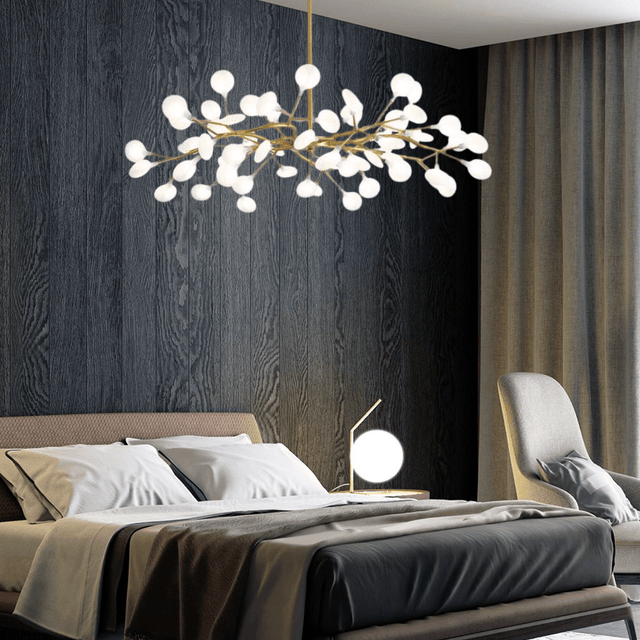 glass chandelier soft ambient glow for bedroom