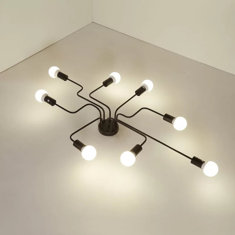 Flush mount aluminum ceiling lamp