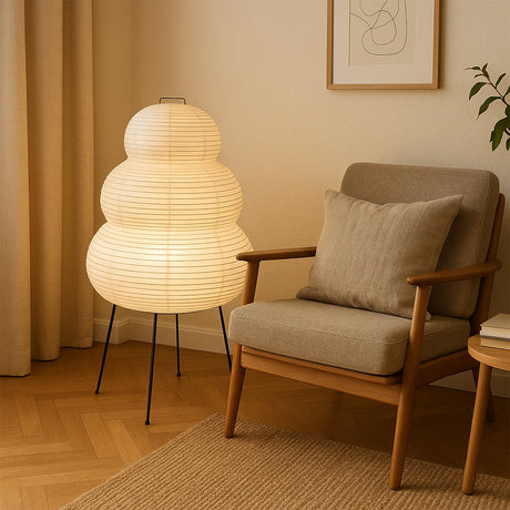 Rice paper shade pendant light for bedroom