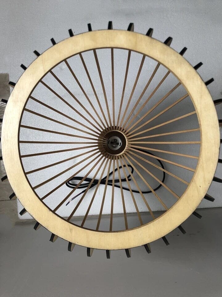 Wood Cage Chandelier for Dining Room