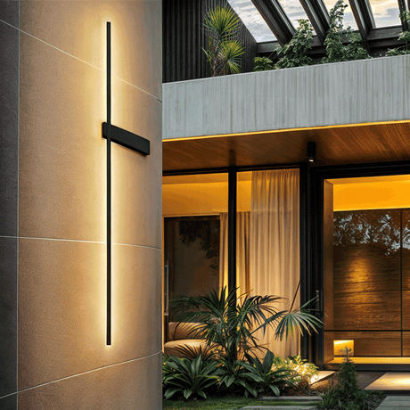 Black Wall Lamp LED Warm Ambient Glow – Bramwell Collection