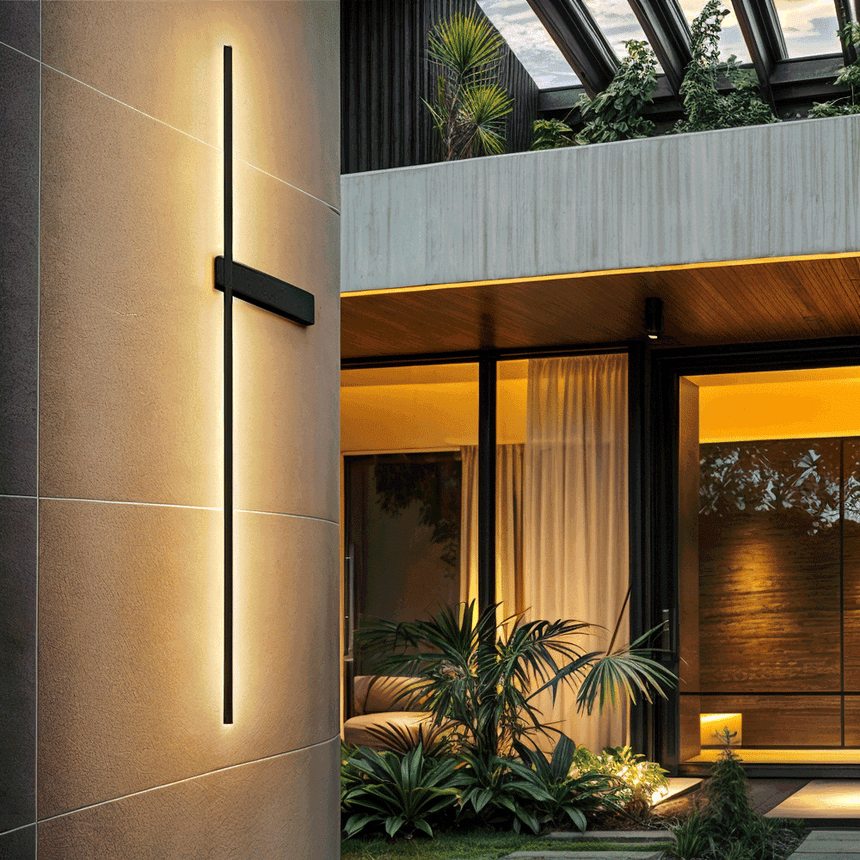 Black Wall Lamp LED Warm Ambient Glow – Bramwell Collection