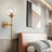 Modern glass ball wall light for bedroom