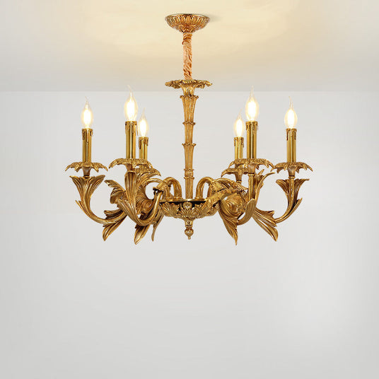 Antique Brass Chandelier Detail Texture