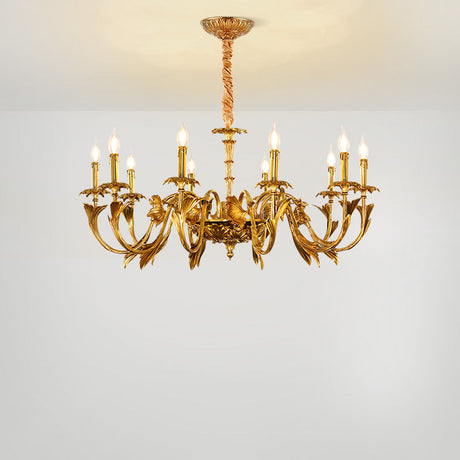 Chandelier Installed Overhead View OpalDwell
