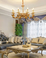 Brass Chandelier for Living Space Decor OpalDwell