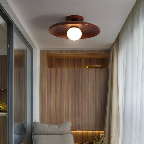 Bamboo Ceiling Light with Remote Control Dimming