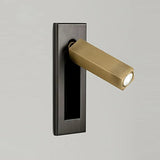 Bedside wall sconce shown at night