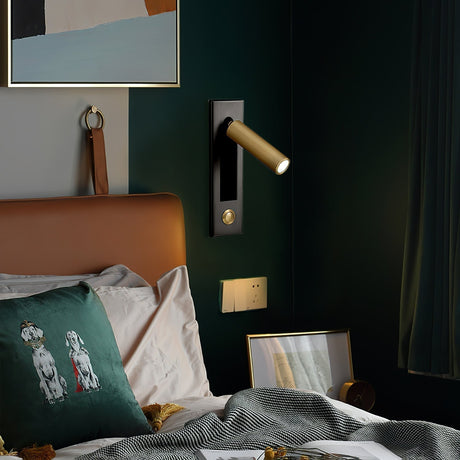 Aluminum wall sconce for hidden switch control