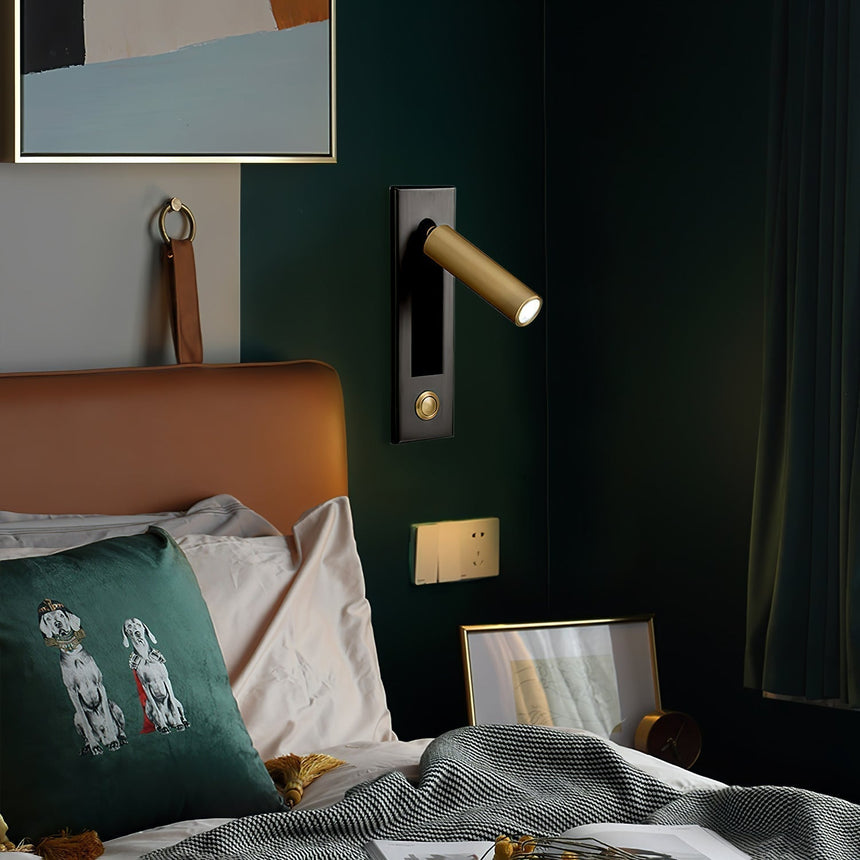 Aluminum wall sconce for hidden switch control