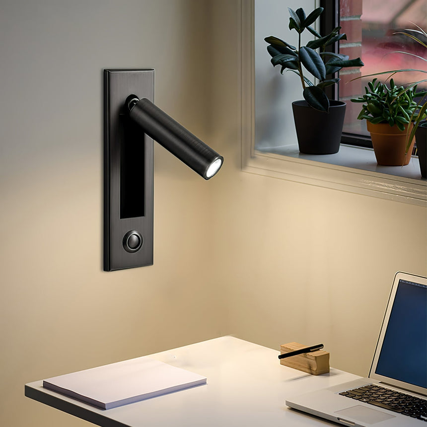 Aluminum wall sconce for hidden switch control