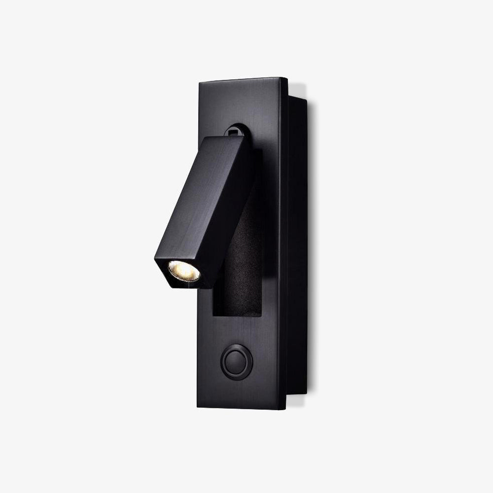 Wall flush bedside sconce with reading light