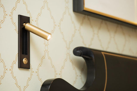 Wall sconce push button control detail