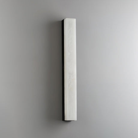 rectangular vertical alabaster wall lamp for hallway ambiance