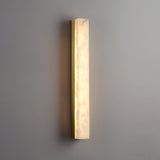 brass and alabaster wall-mounted lamp for hallway ambiance