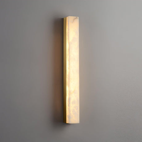 brass and alabaster wall-mounted lamp for hallway ambiance