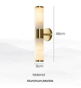 Marble shade detail on wall sconce