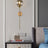 Contemporary orb wall lamp fixture