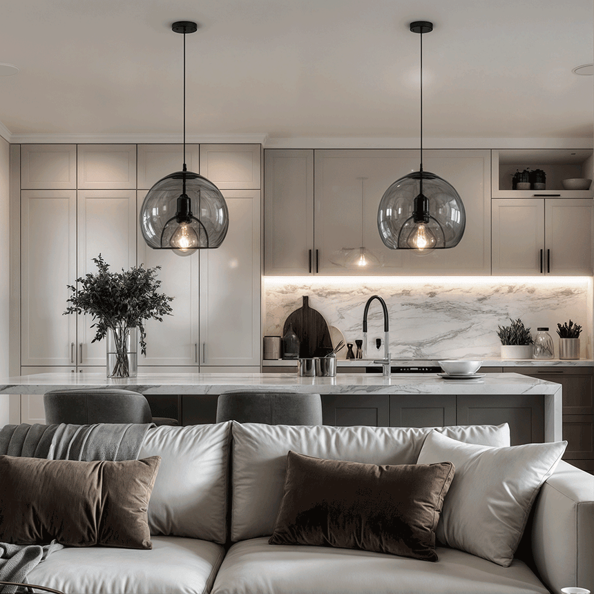 Glass Pendant Light Design for Bathroom Decor | OroDwell