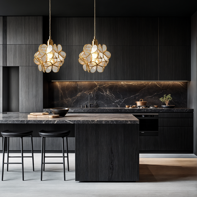 Floral Glass Pendant Light for Kitchen and Bedroom