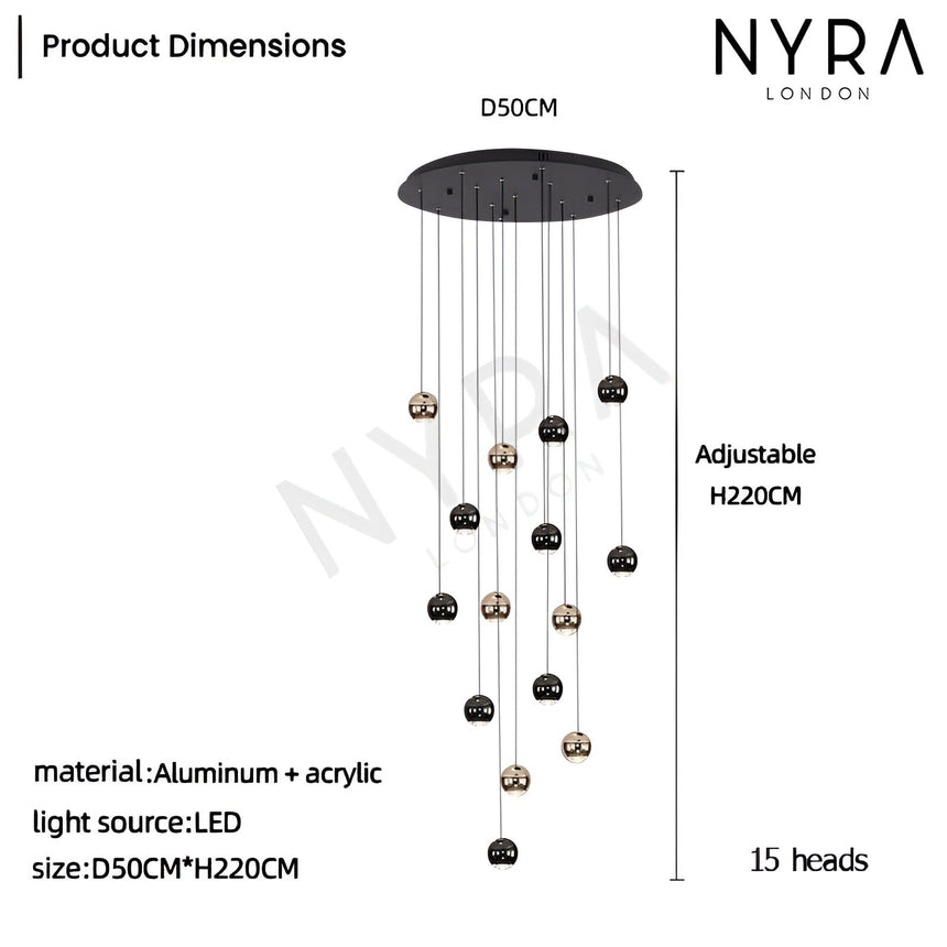 Glass Chandelier for Foyer Statement Piece