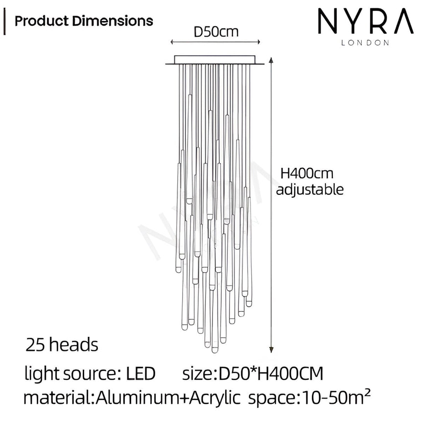Nova chandelier scale comparison view