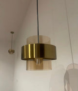 Contemporary glass pendant fixture for kitchen