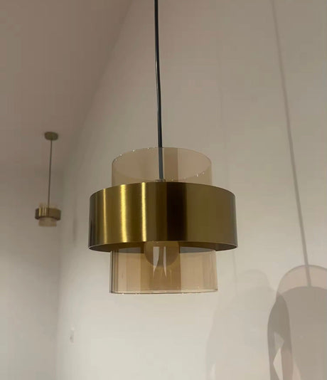 Contemporary glass pendant fixture for kitchen