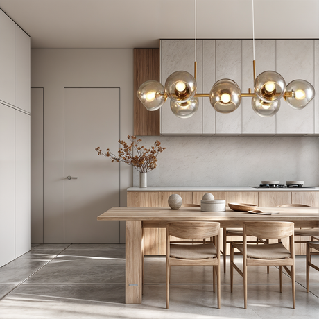 Bubble Chandelier Clear Glass Metal Design