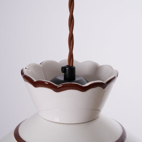 Ceramic Pendant Light Metal Fixture Detail