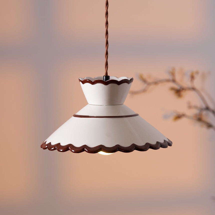 Retro Ceramic Pendant Light for Living Room