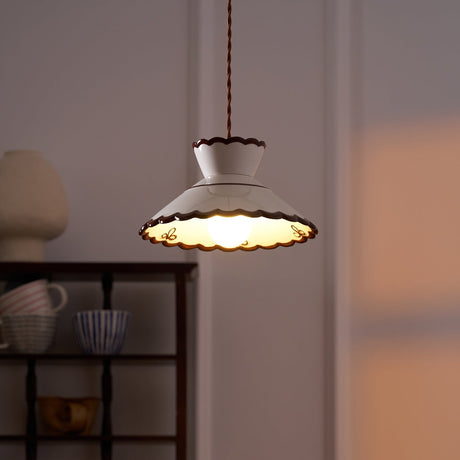 Retro Pendant Light Vintage Flair Close-Up