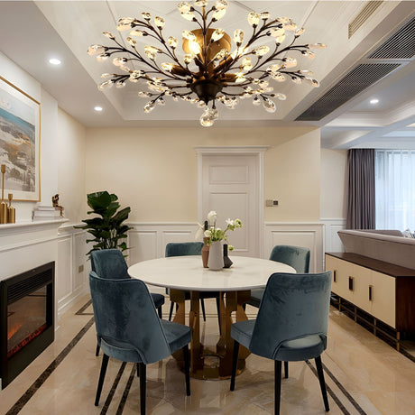 PetalGlow Flower-Shaped Flush Mount Ceiling Light