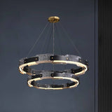 Modern Chandelier Side Angle Detail OpalDwell