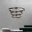 Modern Smoked Glass Ring Chandelier LED OpalDwell
