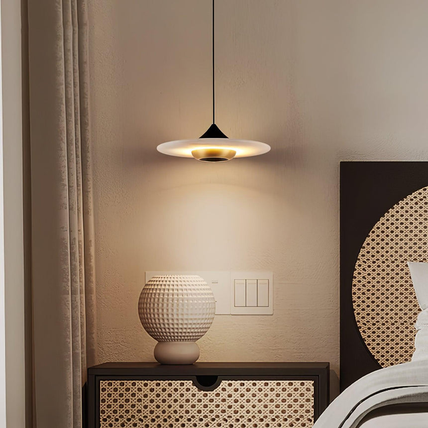 Marble Pendant Light Detail of Aluminum Finish