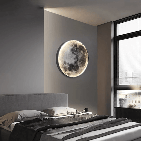 Moon pendant light dimming range close-up view