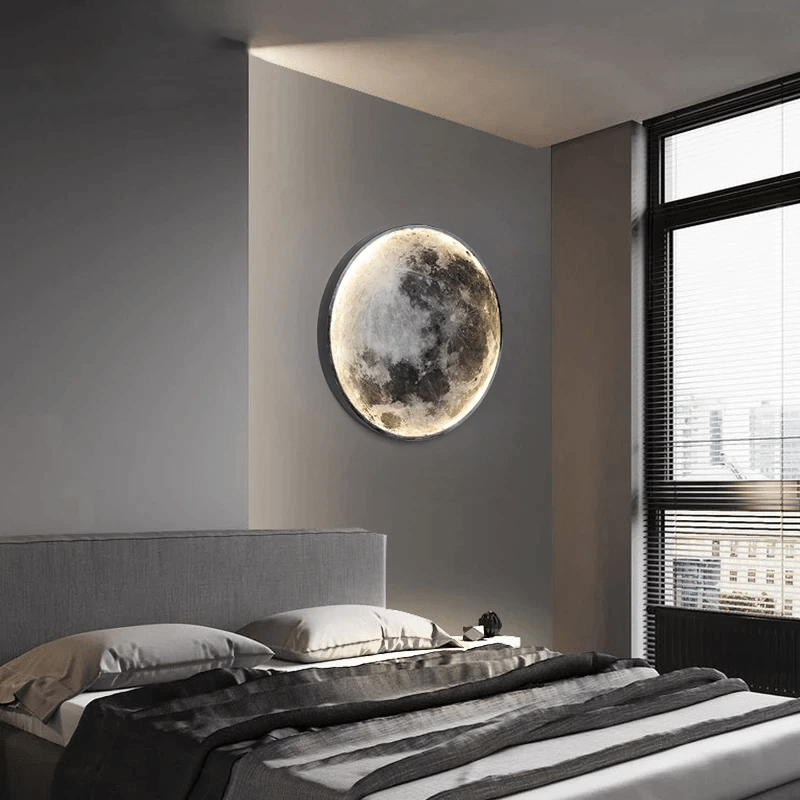 Moon pendant light dimming range close-up view