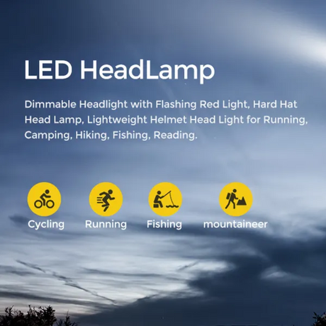 LED Headlamp for Running and Cycling