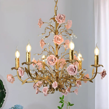 Pink Rose Ceiling Light Detail