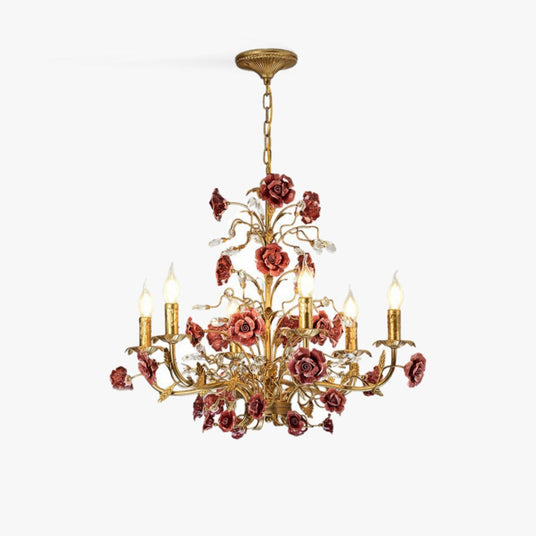 Vintage Rose Chandelier for Bedroom Decor