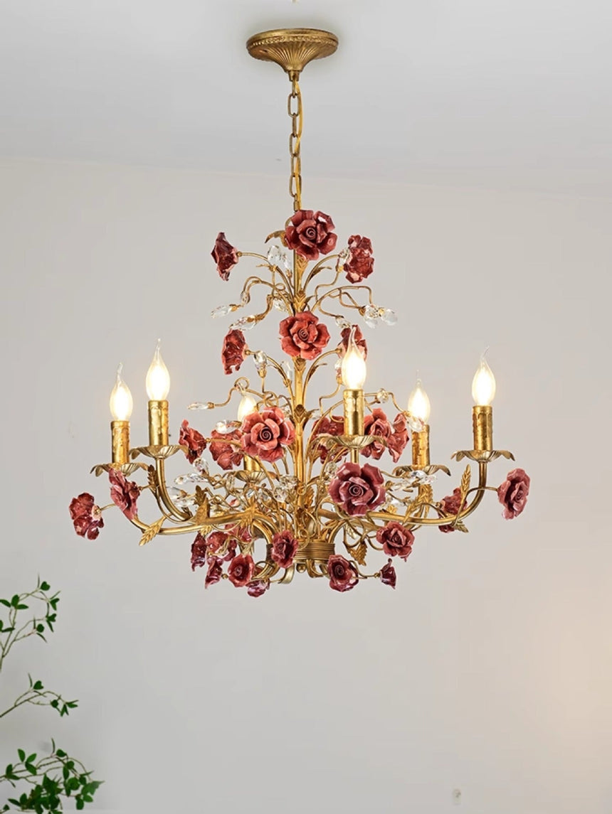 Crystal Accent Chandelier Fixture