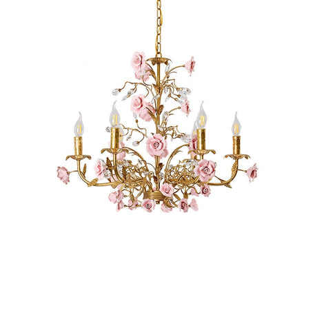 Gold Finish Chandelier for Dining Room