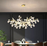 Frosted Glass Petal Chandelier Additional View