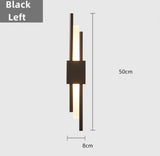 Black wall lamp dual-head design for bedroom