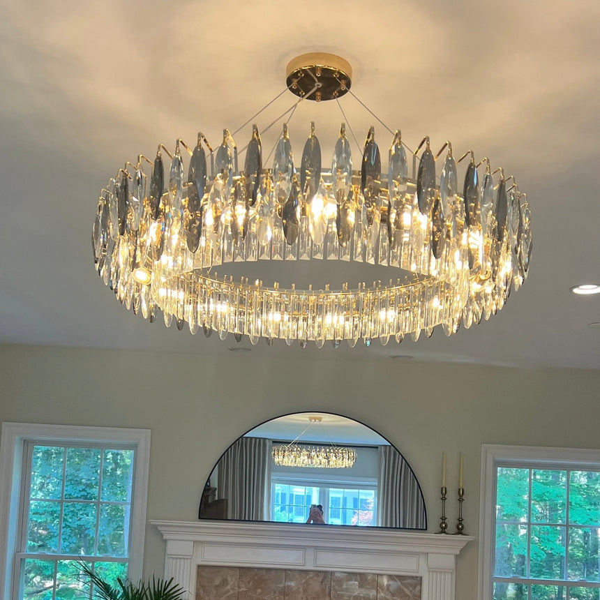 Modern Crystal Chandelier for Hallway and Staircase
