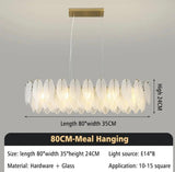 Crystal pendant chandelier for living room