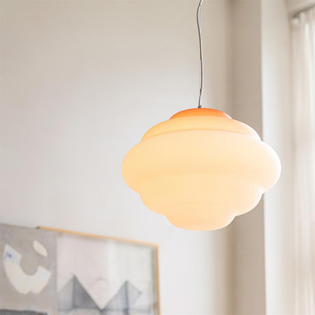 Frosted Glass Pendant Light With Gradient Color Design - OroDwell