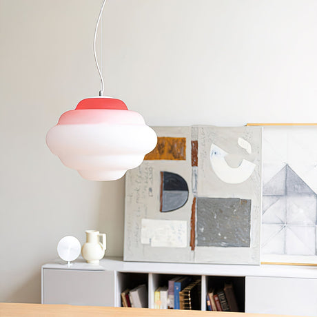 AuroraHue Gradient Frosted Glass Pendant Lamp For Ambience - OpalDwell