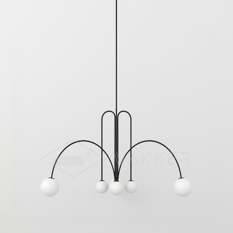 Elara Crest Dramatic Pendant Light Full Display